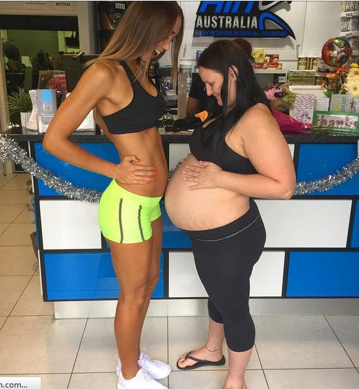 IMPRESIONANTE: Dos mujeres se fotografiaron con sus panzas de embarazada, el resultado te sorprenderá - Imagen 1