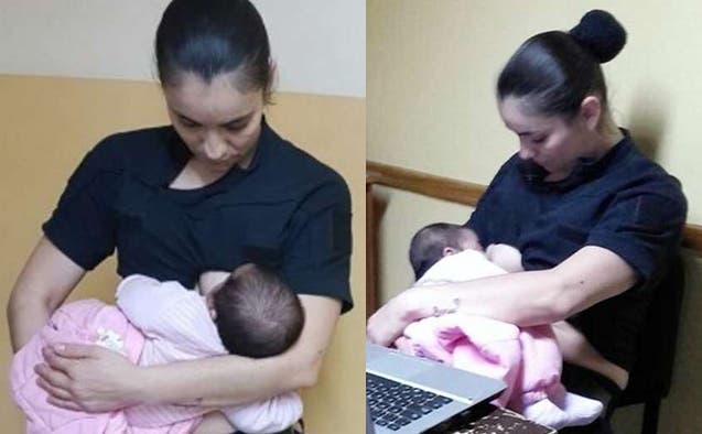 Una policía amamantó a una bebé que fue rechazada por su mamá