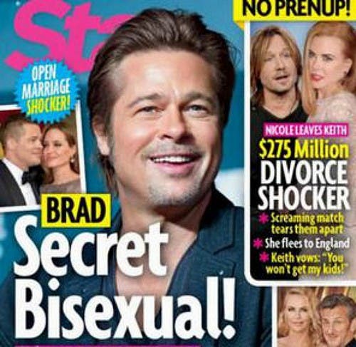Brad Pitt se lo monta con hombres, y Angelina lo sabe: revista Star
