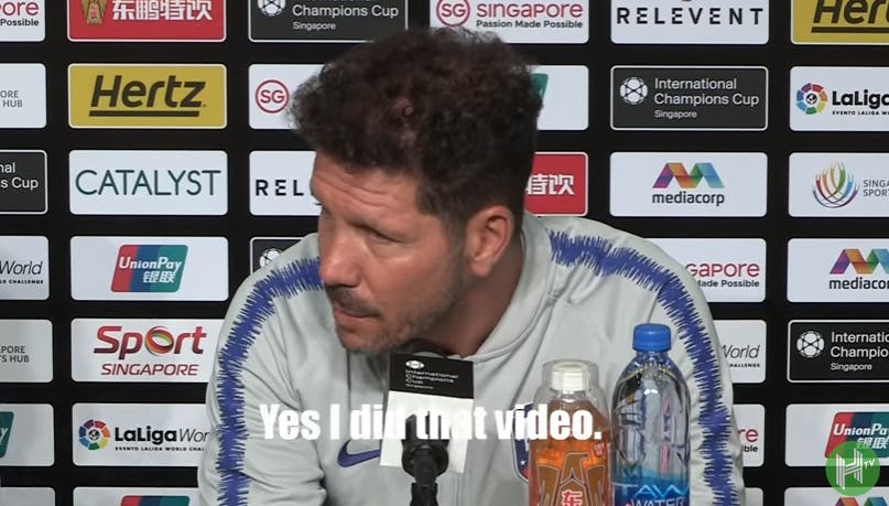 Simeone, sobre el explosivo audio durante el Mundial: