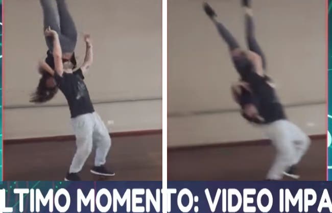 Tremenda caída de Jujuy Jiménez en el ensayo del