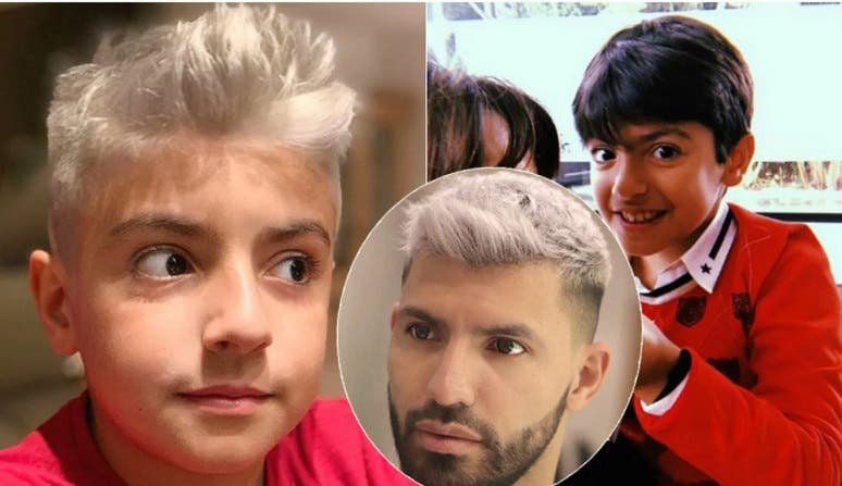 El hijo del Kun Agüero y Gianinna Maradona sorprendió a su papá con una imitación