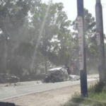 VIDEOS: dos vehículos chocaron en la autopista camino al aeropuerto