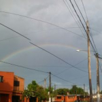 Doble arco iris luego de la tormenta