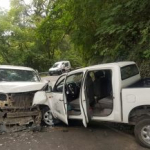 Violento choque de dos camionetas en la ruta que conduce hacia San Javier