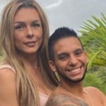 Modelo colombiana trans se mostró besando la panza de su esposo embarazado de 8 meses