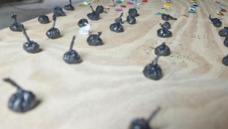 La policía lo sorprendió vendiendo alita de mosca en las calles de La