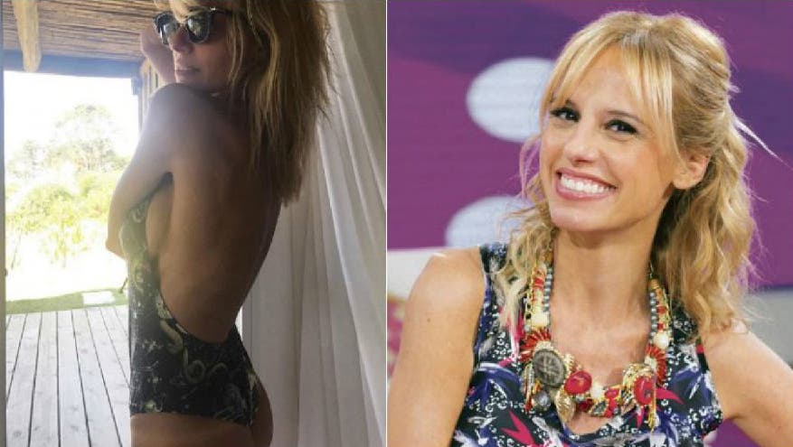 El destape de Mariana Fabbiani, muy diosa con una malla cavada.